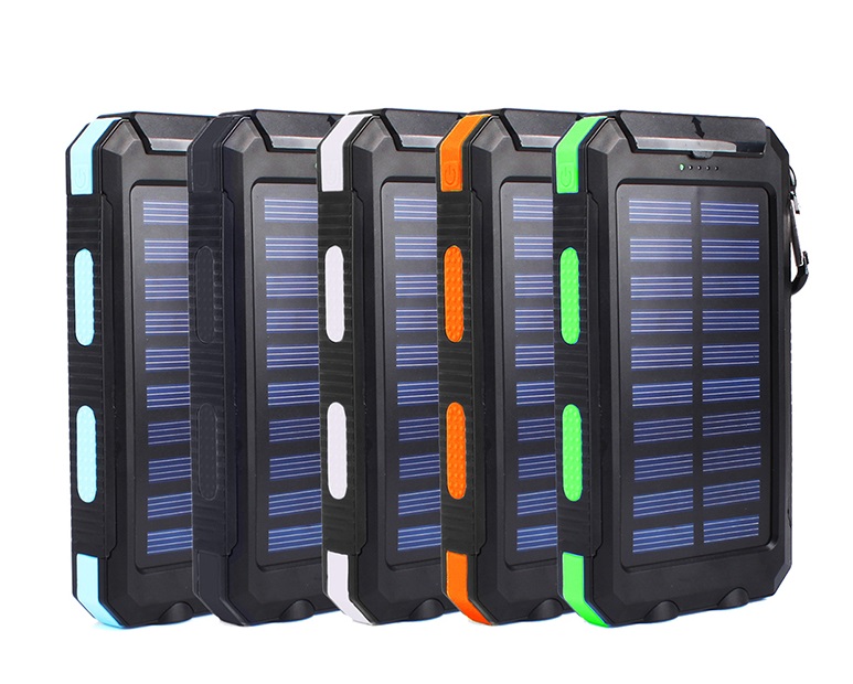 Speed S1004 Solární Powerbank 10000 mAh, oranžová, 2x LED