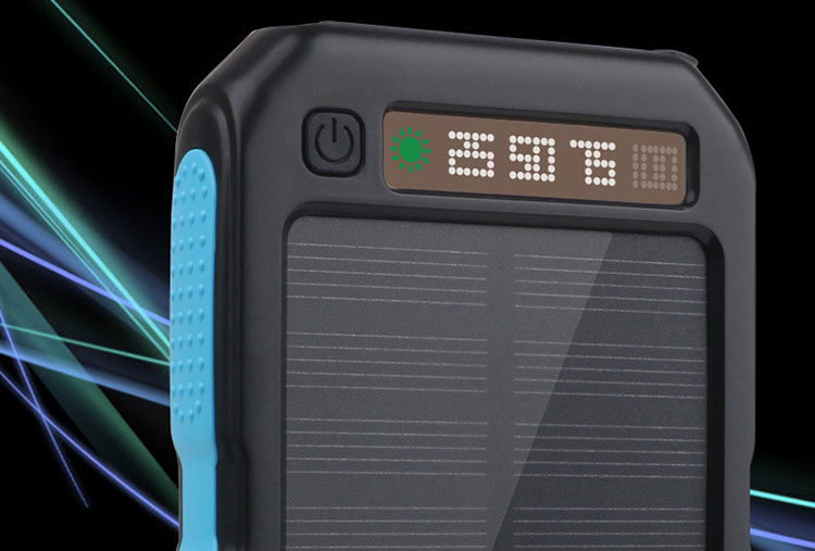 Speed S1032 Solární Powerbank 10000 mAh, černá, 3x LED