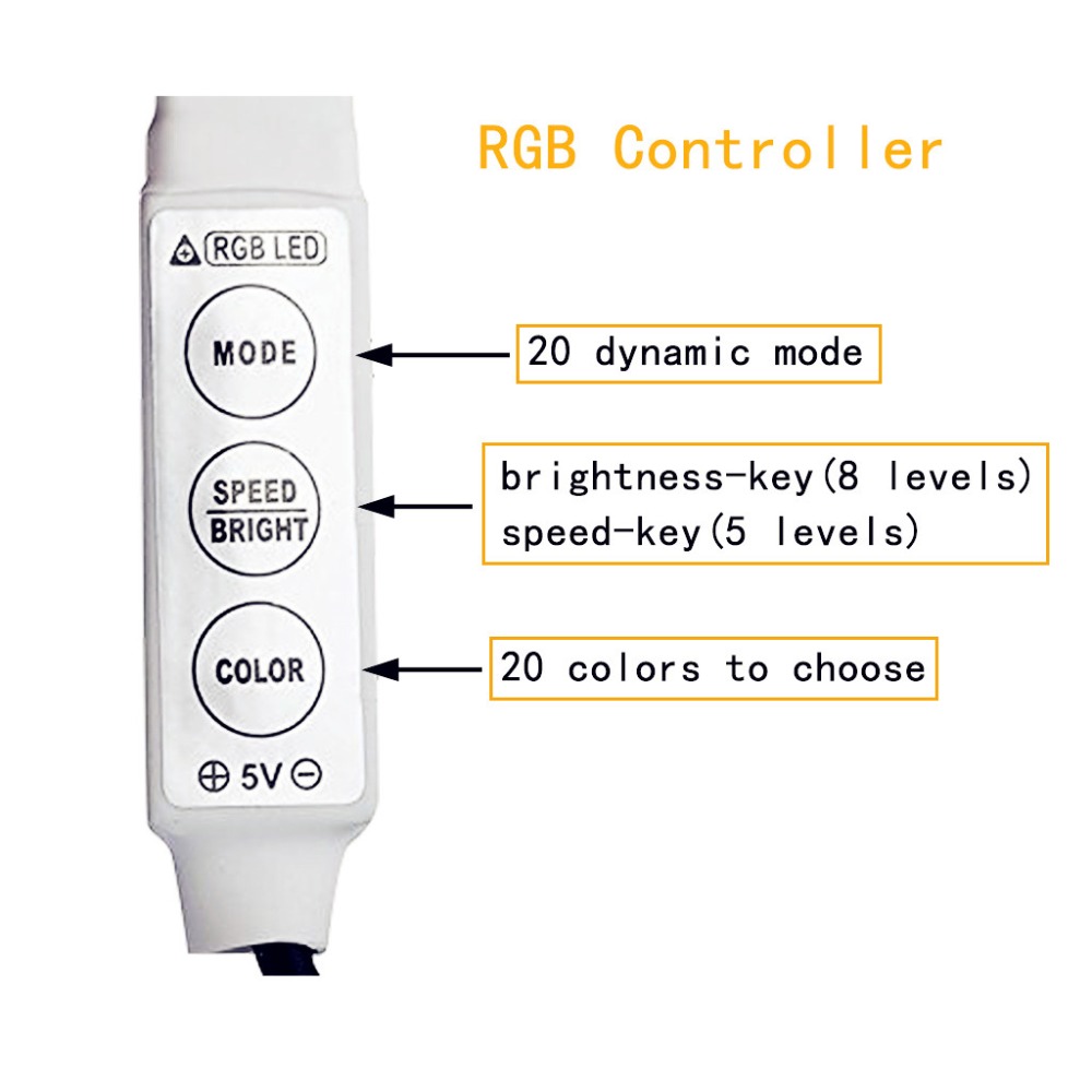 Lighting B3501 LED pásek IP65 RGB baterie 1 metr