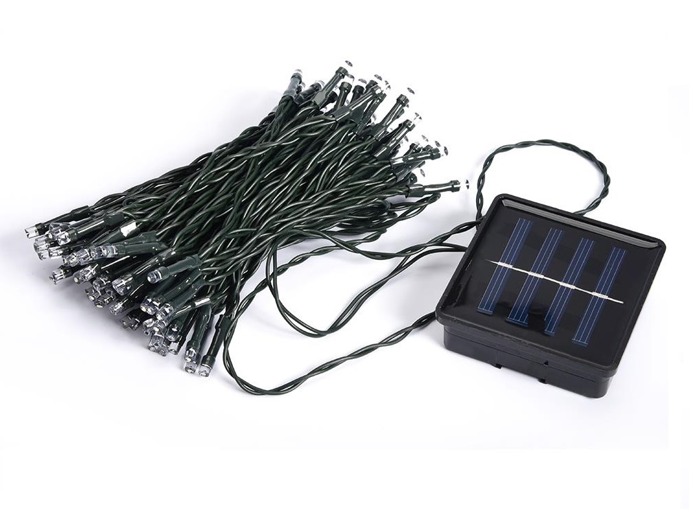 Solar 204/22 Solární vánoční řetěz - zelená, 200LED/22Metrů