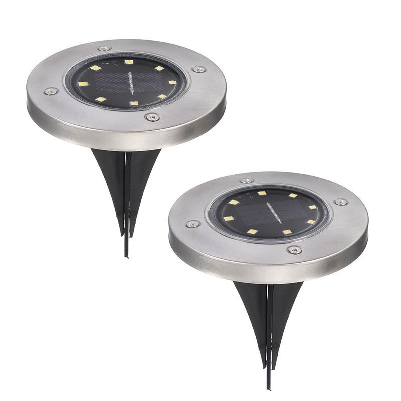 Solar SZ82/4 Solární zahradní zápustné svítidlo 8x LED teplá bílá 4 kusy