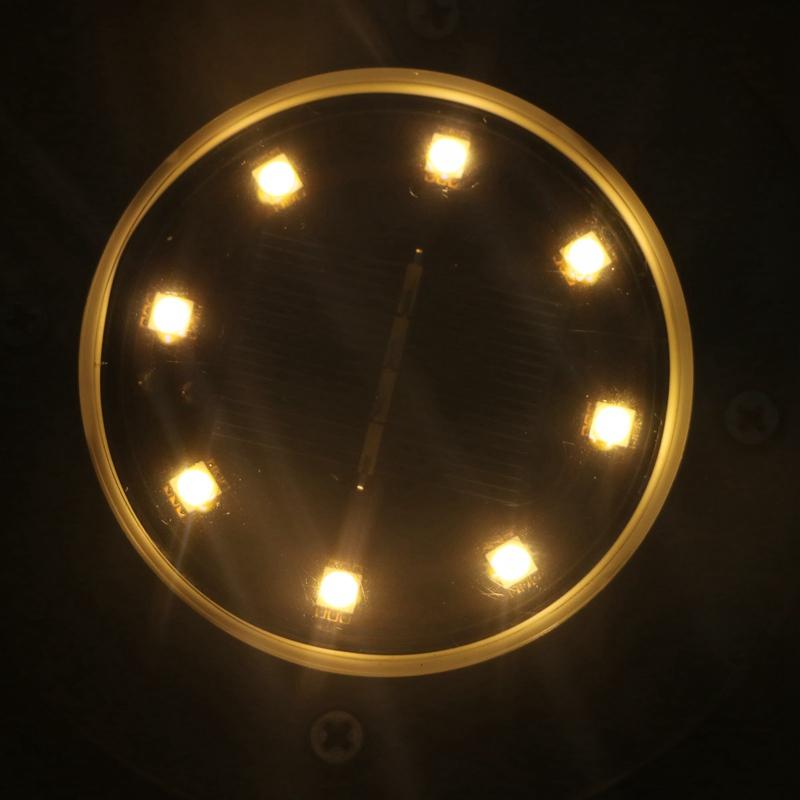 Solar SZ82/4 Solární zahradní zápustné svítidlo 8x LED teplá bílá 4 kusy