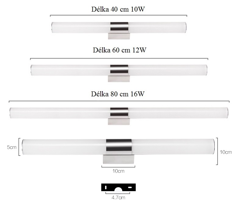 LED Light N0812 nástěnné svítidlo, interiérové, 8W, teplá bílá 3000K