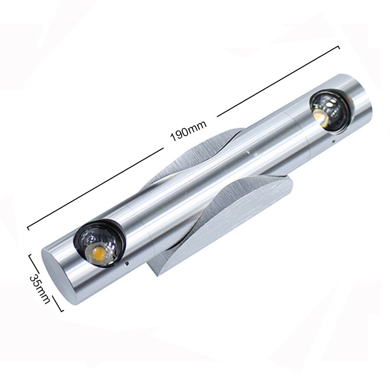 LED Light N2322 nástěnné svítidlo, bodové, 2x3W, teplá bílá 3000K