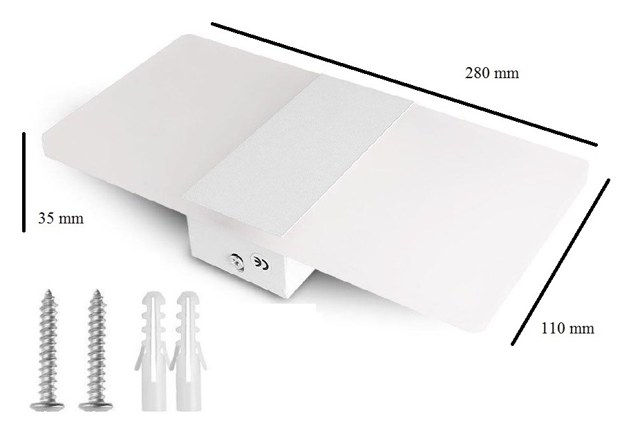 LED Light N0632 nástěnné svítidlo, interiérové, 6W, teplá bílá 3000K