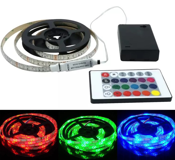 Lighting B3524 LED pásek IP65 RGB baterie 2 metry
