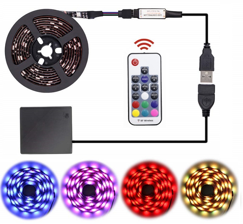 Lighting B5742 LED pásek 2 metry IP65 RGB na baterii