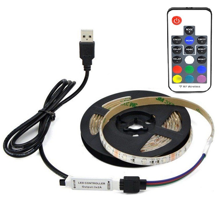 Lighting USB5705 LED pásek USB SMD5050 RGB 0, 5metru IP65