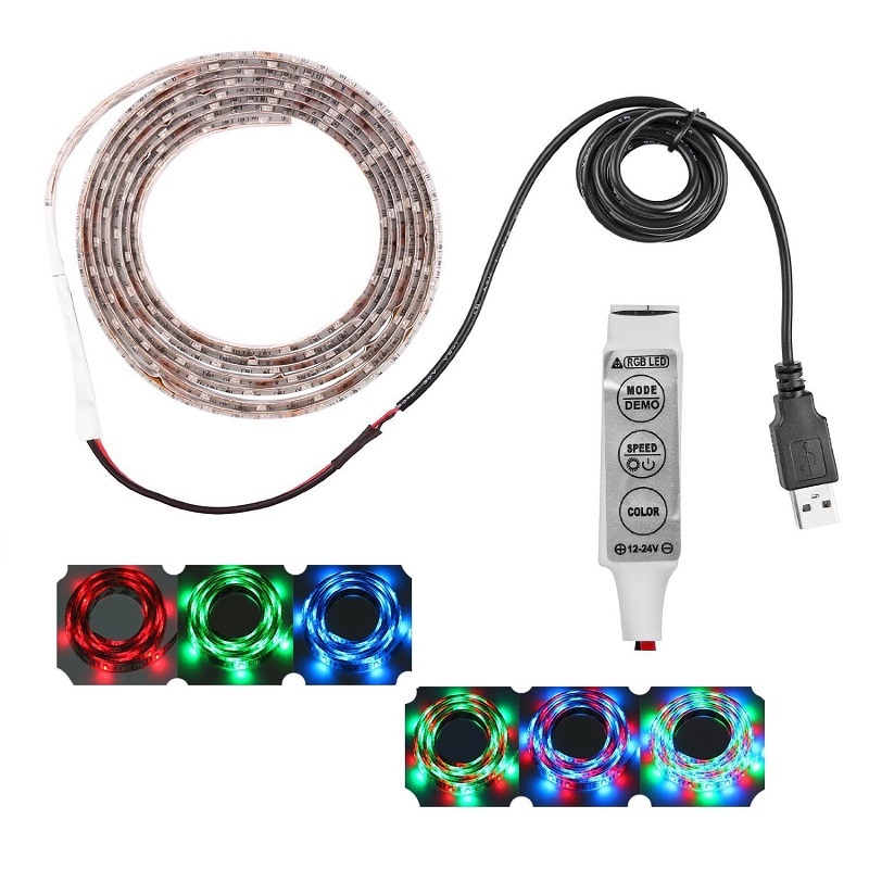 Lighting USB2305 LED pásek USB SMD3528 RGB 0,5metru voděodolný