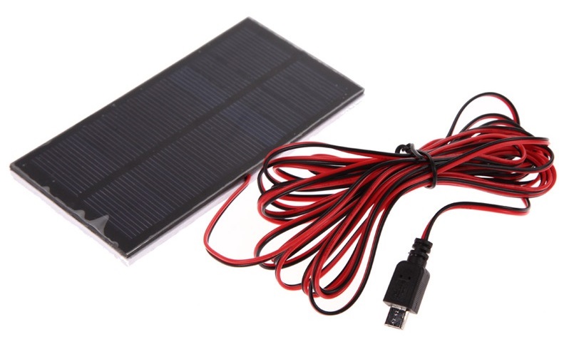 Univerzální solární nabíječka 5V/0,8W s USB micro