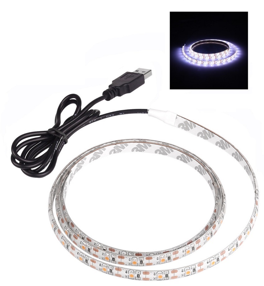 Lighting USB0301 LED pásek DC5V USB 3 m/180diod 14W voděodolný čistá bílá