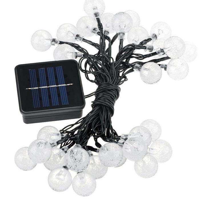 Solar 30/02 Solární vánoční řetěz - teplá bílá, 30LED/6Metrů