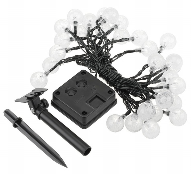 Solar 30/02 Solární vánoční řetěz - teplá bílá, 30LED/6Metrů