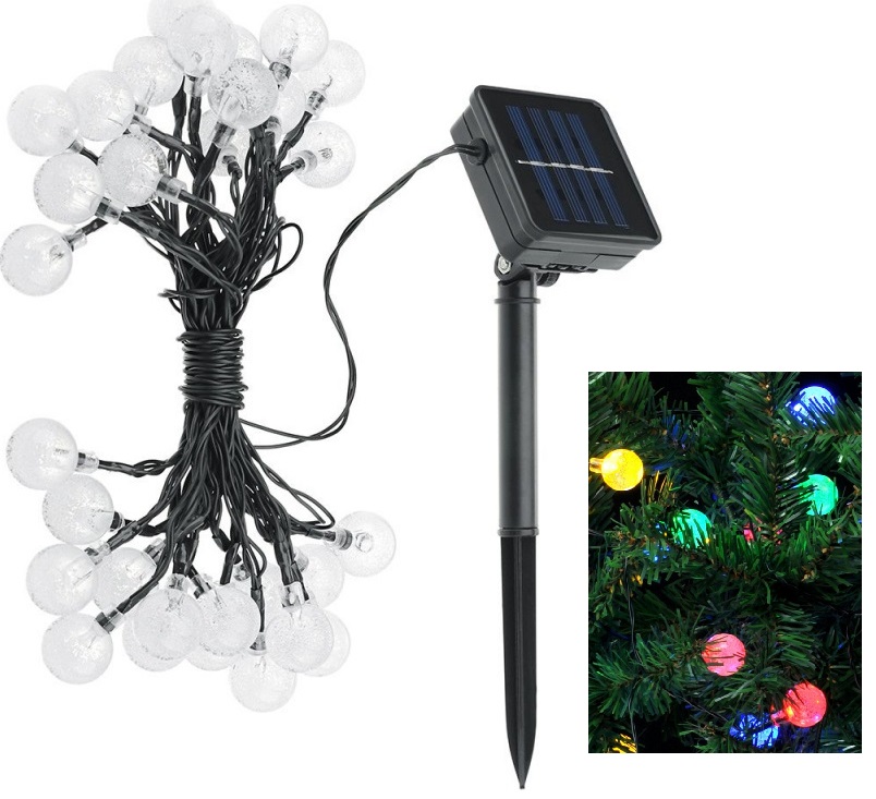 Solar 30/06 Solární vánoční řetěz - RGB, 30LED/6Metrů