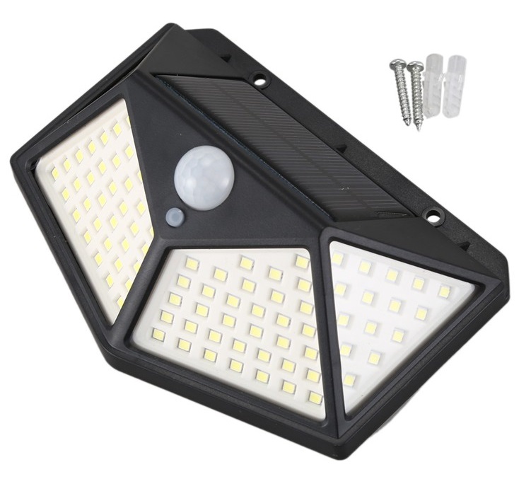 Solar SN100/2 Solární LED světlo s PIR čidlem 100x LED set 2 kusů