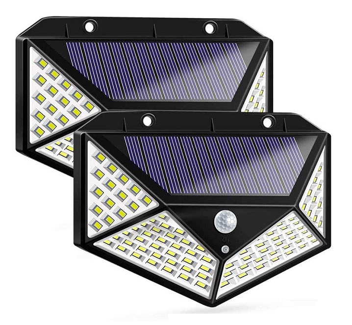 Solar SN100/2 Solární LED světlo s PIR čidlem 100x LED set 2 kusů