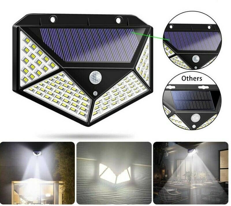 Solar SN100/2 Solární LED světlo s PIR čidlem 100x LED set 2 kusů