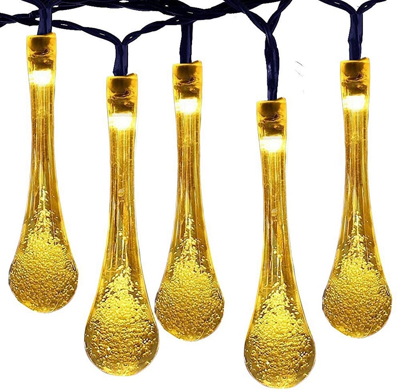 Solar SRT6M Solární světelný řetěz rampouch teplá bílá, 30LED/6 Metrů