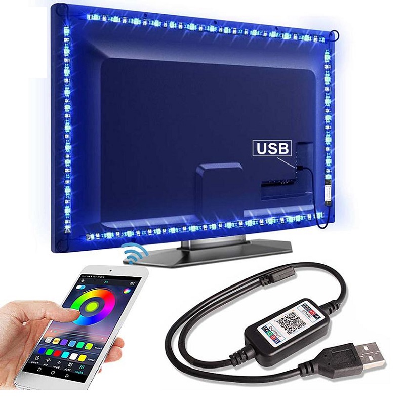 Lighting USB5535/B LED pásek RGB USB SMD5050 5 metrů Bluetooth