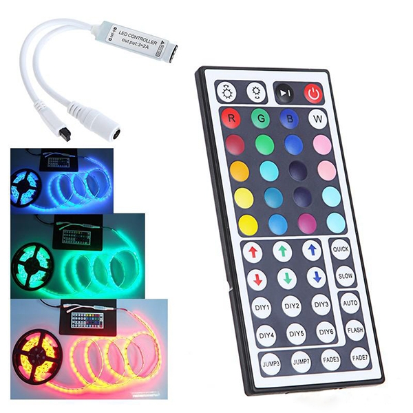 IR ovladač a přijímač k RGB LED pásku 12A - 44 tlačítek mini