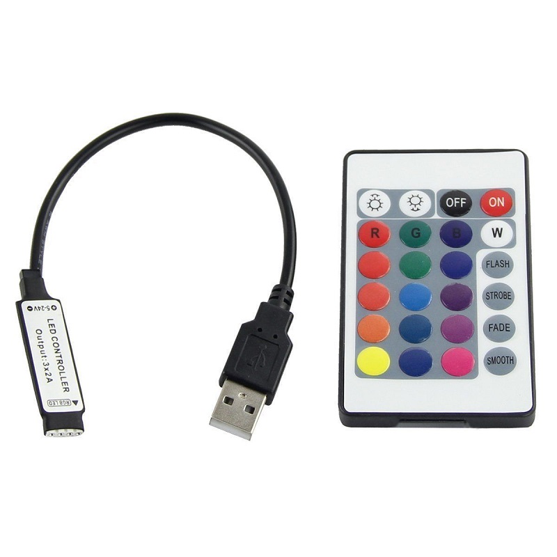 Lighting USB5533/24 LED pásek USB SMD5050 RGB 3 metry IP65
