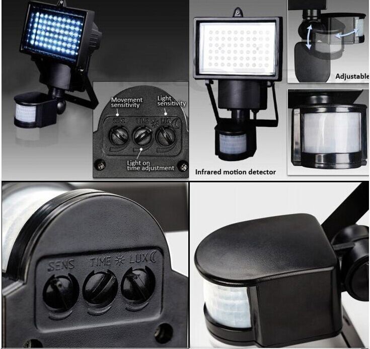 SL120  Solární reflektor 120x LED s PIR čidlem