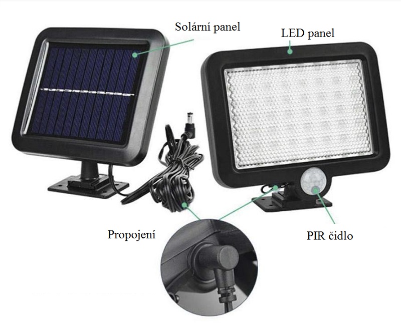 Solar SS56 solární systém s PIR čidlem 56x LED