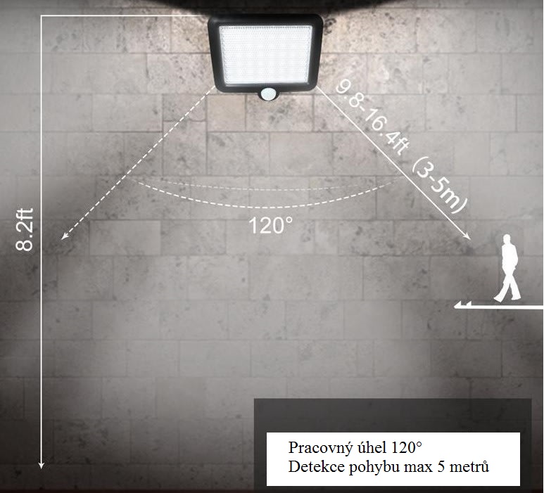 Solar SS56 solární systém s PIR čidlem 56x LED