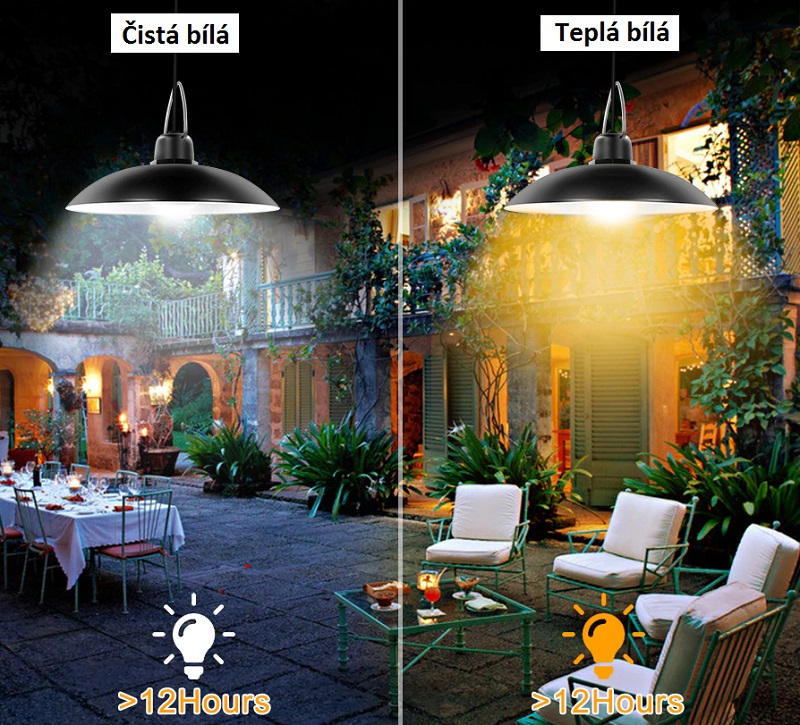 Solar SL16/2 Solární zahradní lampa bílá 16x LED