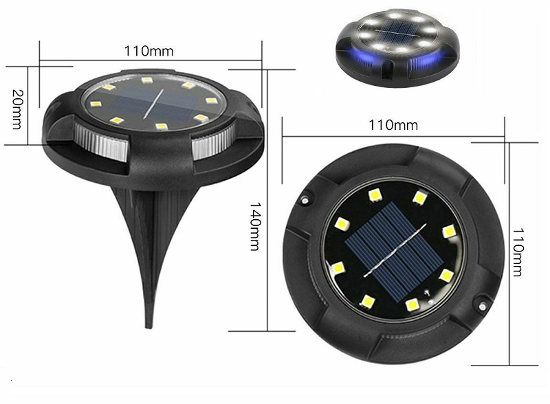Solar 8064 Solární světlo vestavné čistá bílá set 4 kusů