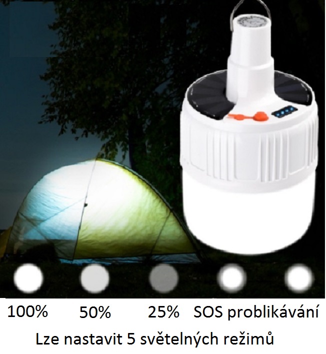 S24 solární LED lampa 9W