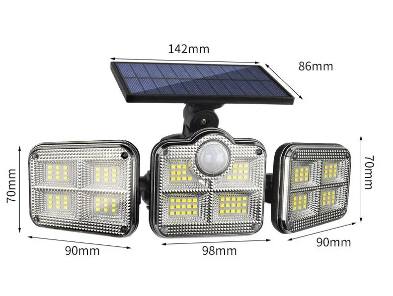 SOLAR S122 Solární nástěnné světlo s PIR čidlem