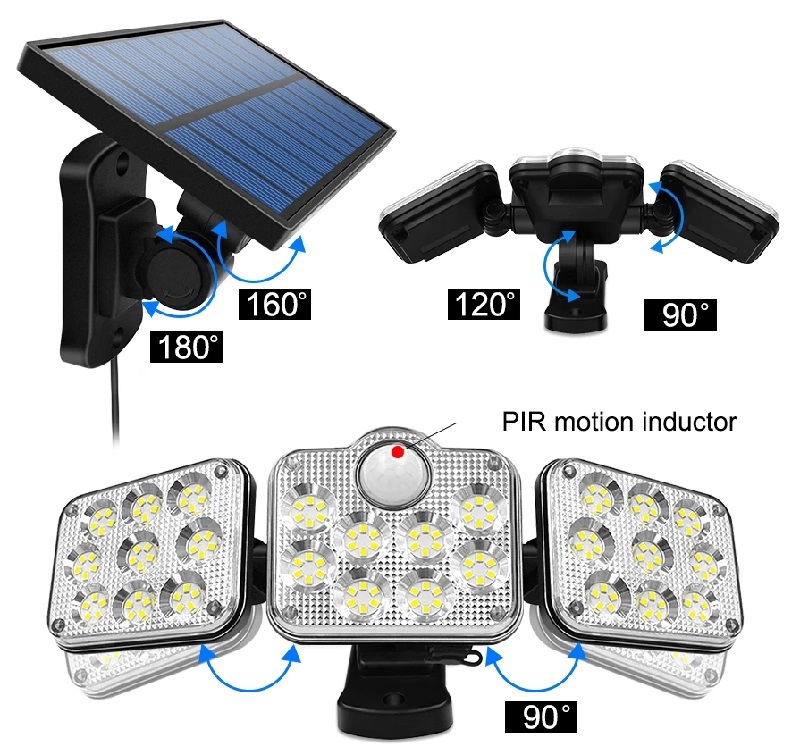 Solar 138 Zahradní solární světlo 138x LED