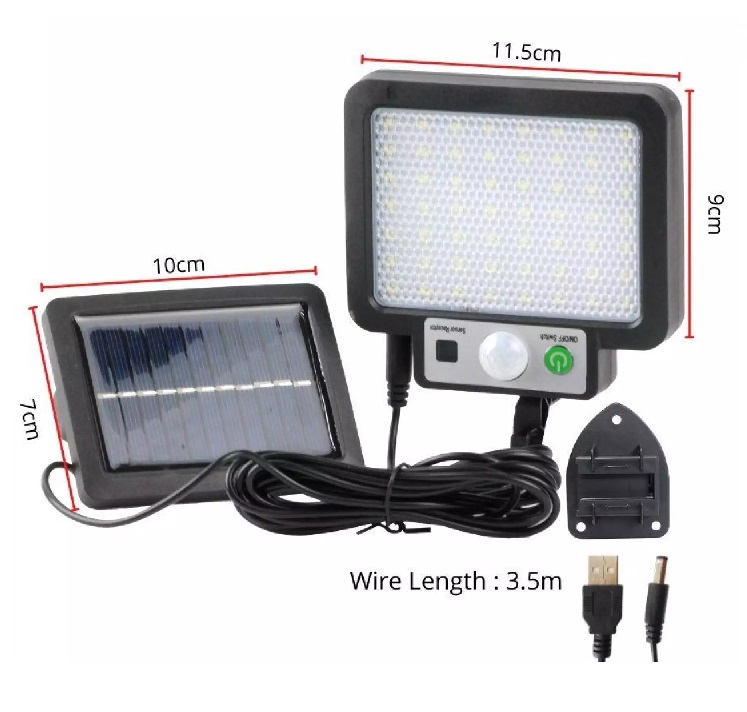 Nástěnné solární LED osvětlení s PIR čidlem