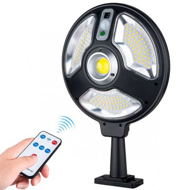 Solar COB-153 Solární nástěnné světlo s PIR čidlem 153x LED