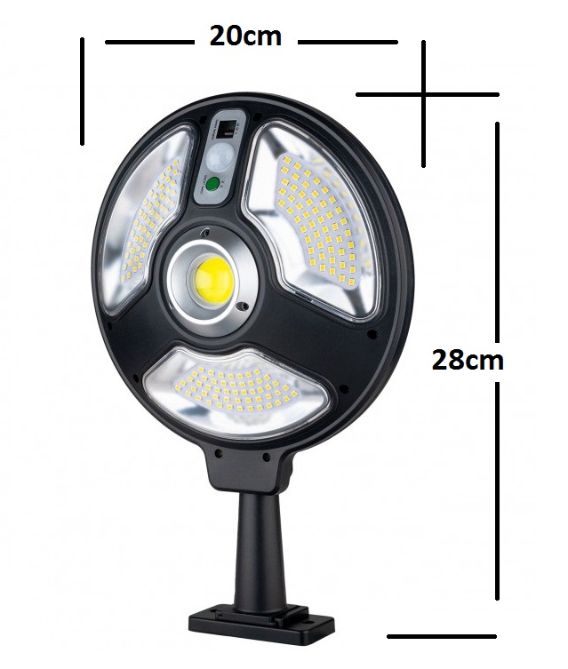 Solar COB-153 Solární nástěnné světlo s PIR čidlem 153x LED