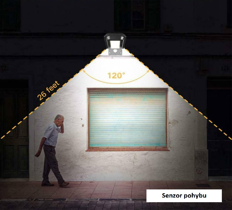 Solar S/40 Solární zahradní lampa 40x LED čistá bílá