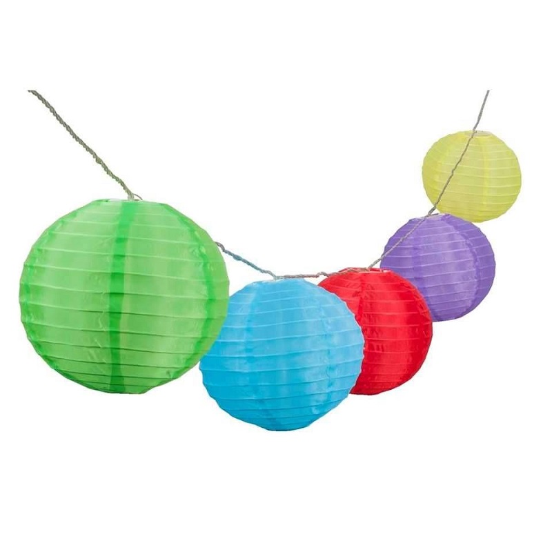 Solar 15/10 Solární vánoční řetěz lampiony, 1,5 metru 10x LED