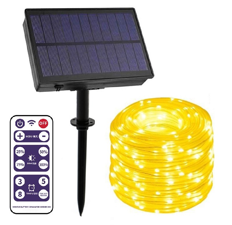 Solar SS22/T Solární světelný had teplá bílá, 200LED/20M