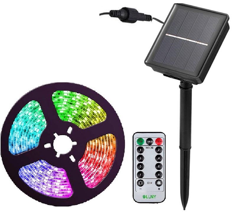 Solar SS5055 LED solární pásek SMD5050 36W RGB 5metrů