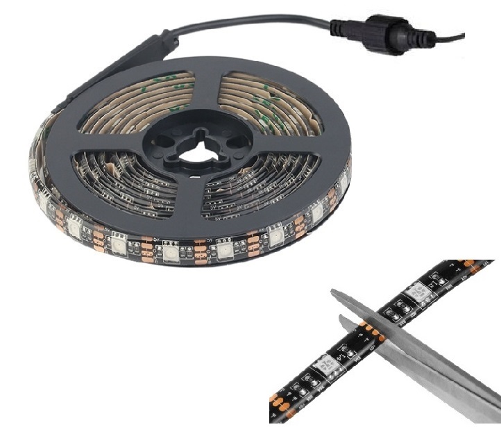 Solar SS5055 LED solární pásek SMD5050 36W RGB 5metrů