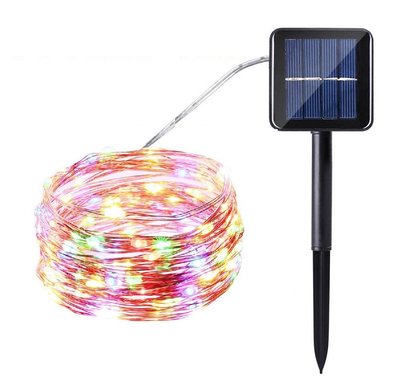 Solar V103 Solární vánoční svítící drát - RGB, 100LED/10Metrů