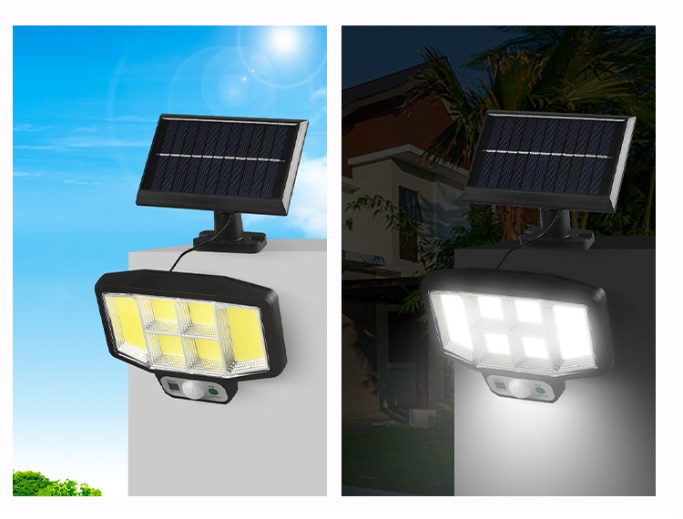 Solar 146/2 Solární světlo s PIR čidlem pohybu 146 LED diod set 2 kusů