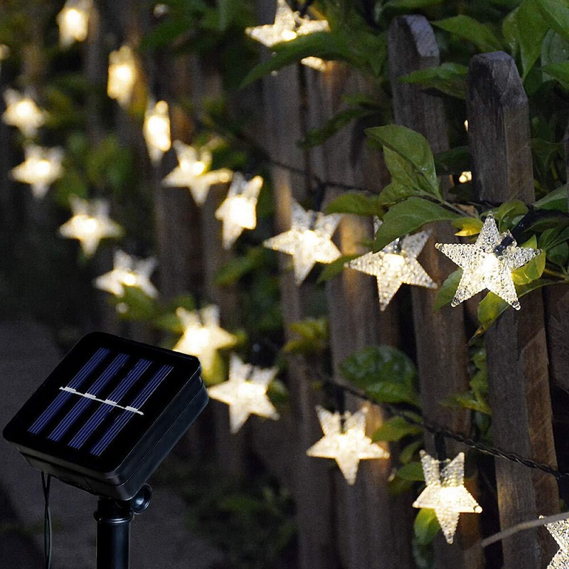 Solar H/61M Solární světelný řetěz hvězda čistá bílá, 30LED/6 Metrů