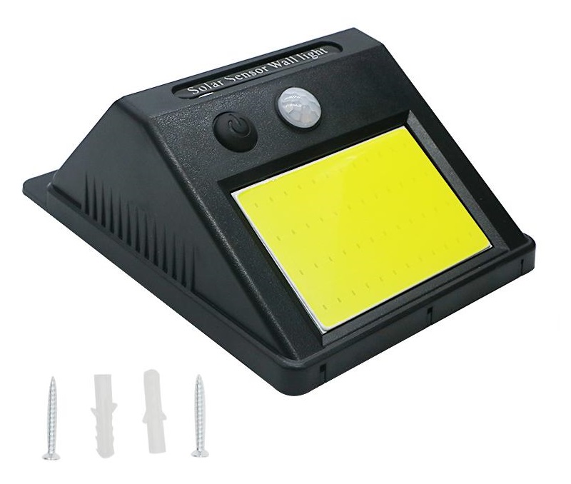 548/2 Nástěnné LED COB osvětlení s pohybovým senzorem solární set 2 kusy