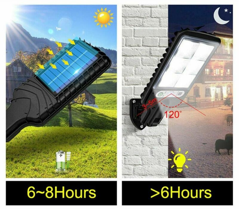 Solar S/9 Solární zahradní lampa 9 LED COB dálkový ovladač