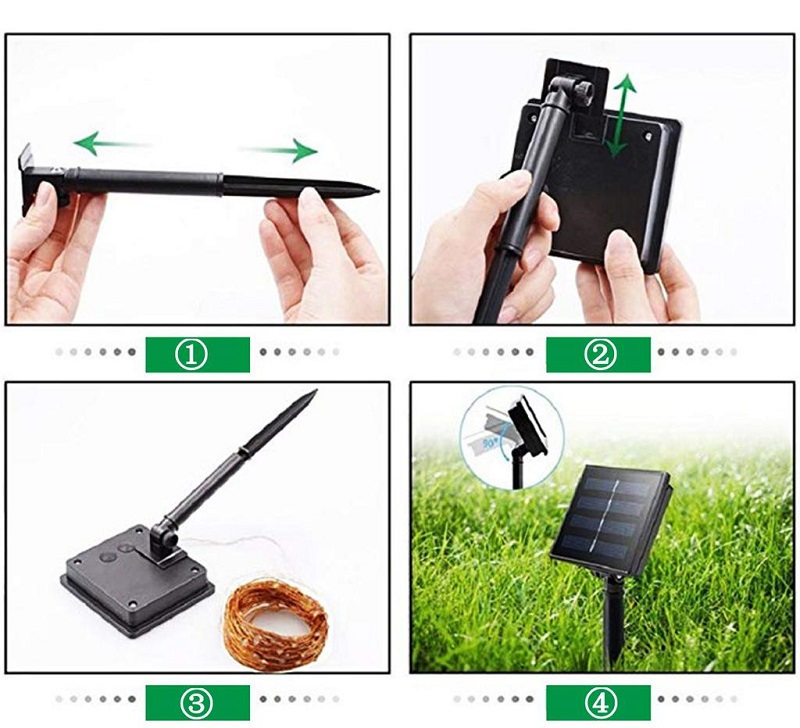 Solar V101 Solární vánoční svítící drát - čistá bílá, 100LED/10Metrů