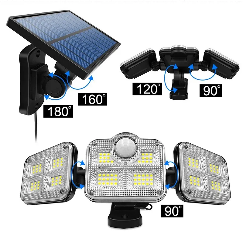 SOLAR P122 Solární nástěnné světlo s PIR čidlem