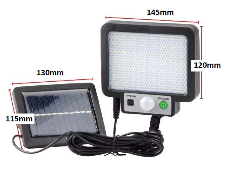 SS/90 Nástěnné solární LED osvětlení PIR