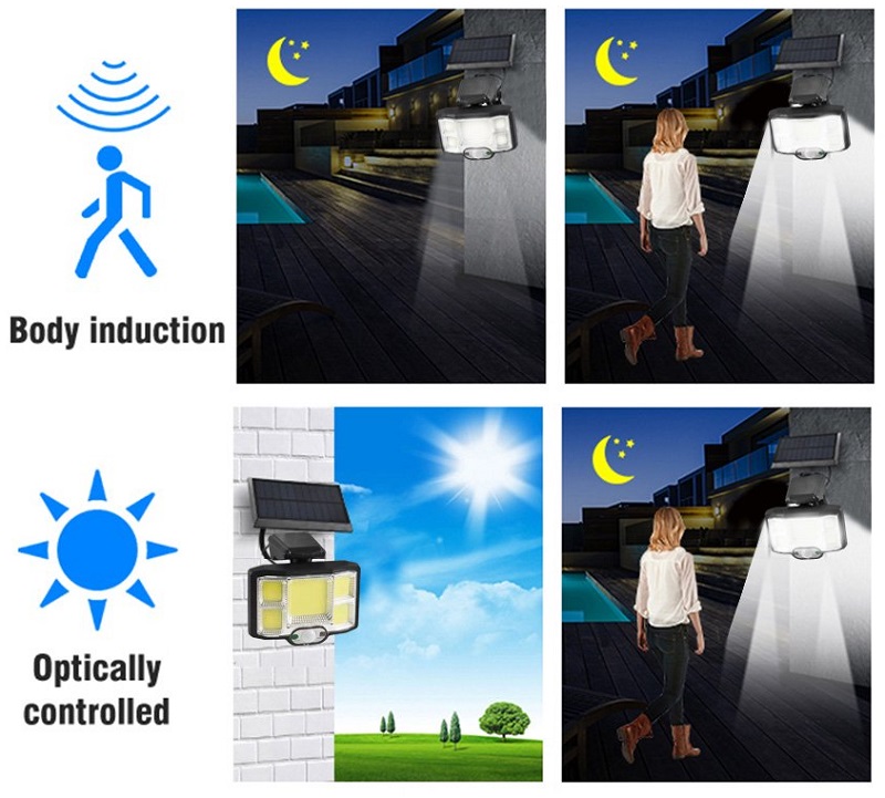 Solar S/66 Solární zahradní lampa 66x LED čistá bílá